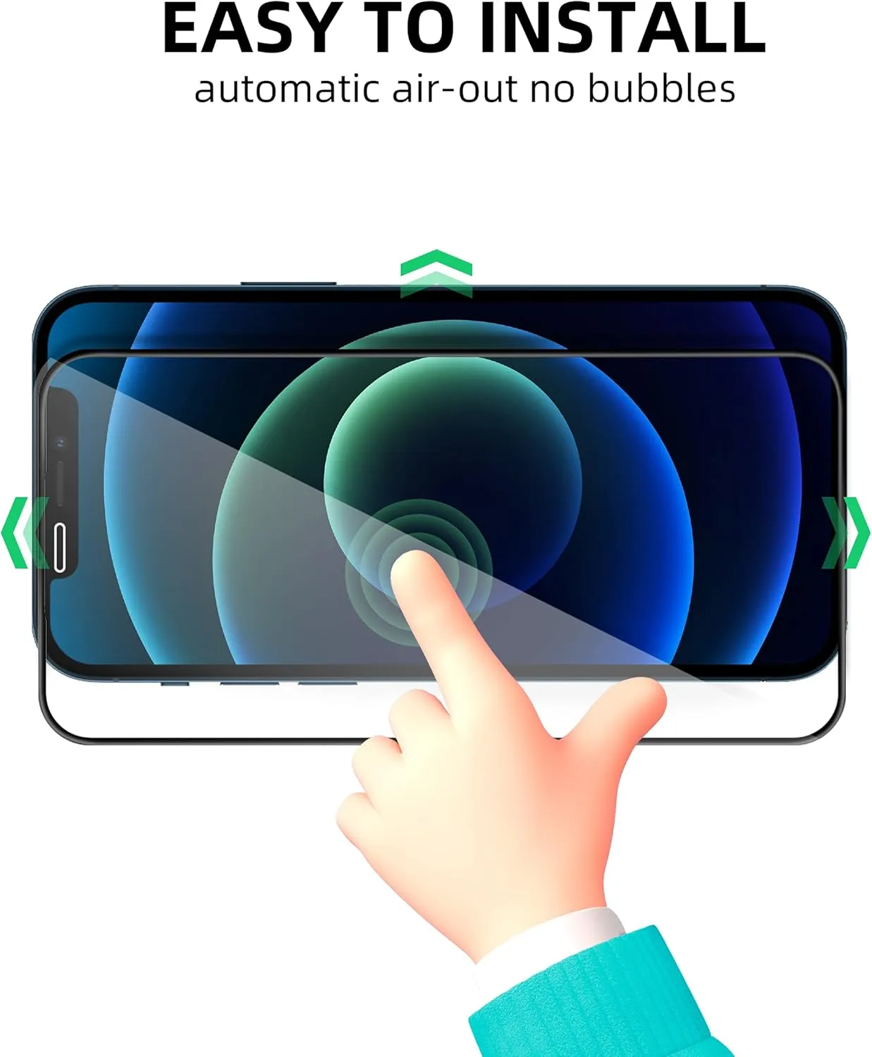 Screen Protector for iPhone (PACK OF 3), 100D Full covered, Premium 9H VIP Ceramic (11 / XR 6.1)