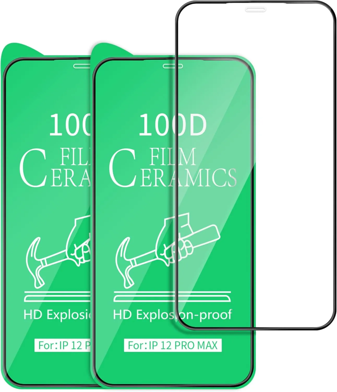 Screen Protector for iPhone (PACK OF 3), 100D Full covered, Premium 9H VIP Ceramic (11 / XR 6.1)