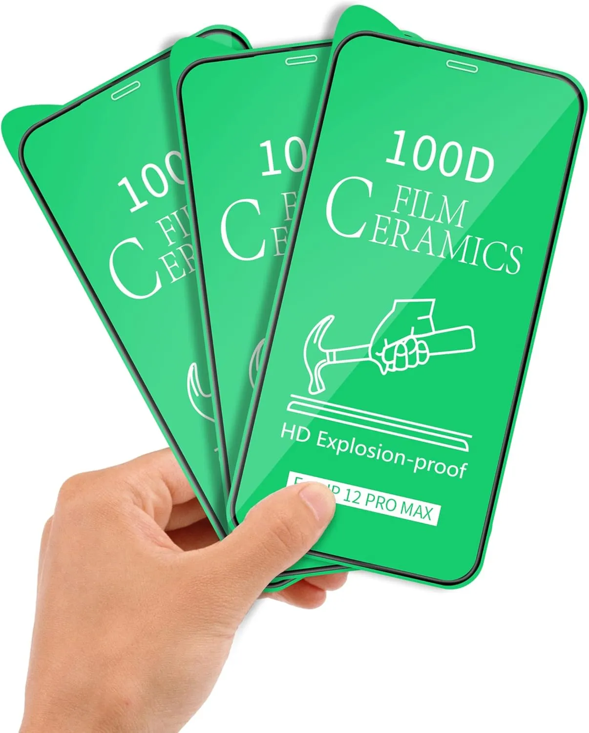 Screen Protector for iPhone (PACK OF 3), 100D Full covered, Premium 9H VIP Ceramic (11 / XR 6.1)