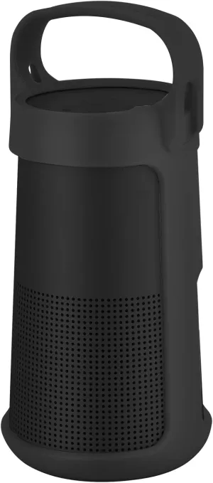 Silicone Case Compatible with Bose SoundLink Revolve/Bose SoundLink Revolve (Series II), TXEsign Travel Carrying Case with Handle Cover Protective Pouch (Black)
