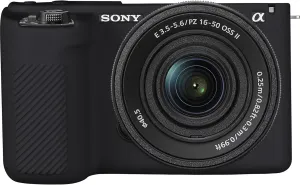 Silicone Case for Sony ZV-E10 II Vlog Camera, ZVE10 II Digital Camera Soft Protective Silicone Sleeve Holder, Travel Lightweight Rubber Cover for Sony Alpha ZVE10 II, Black