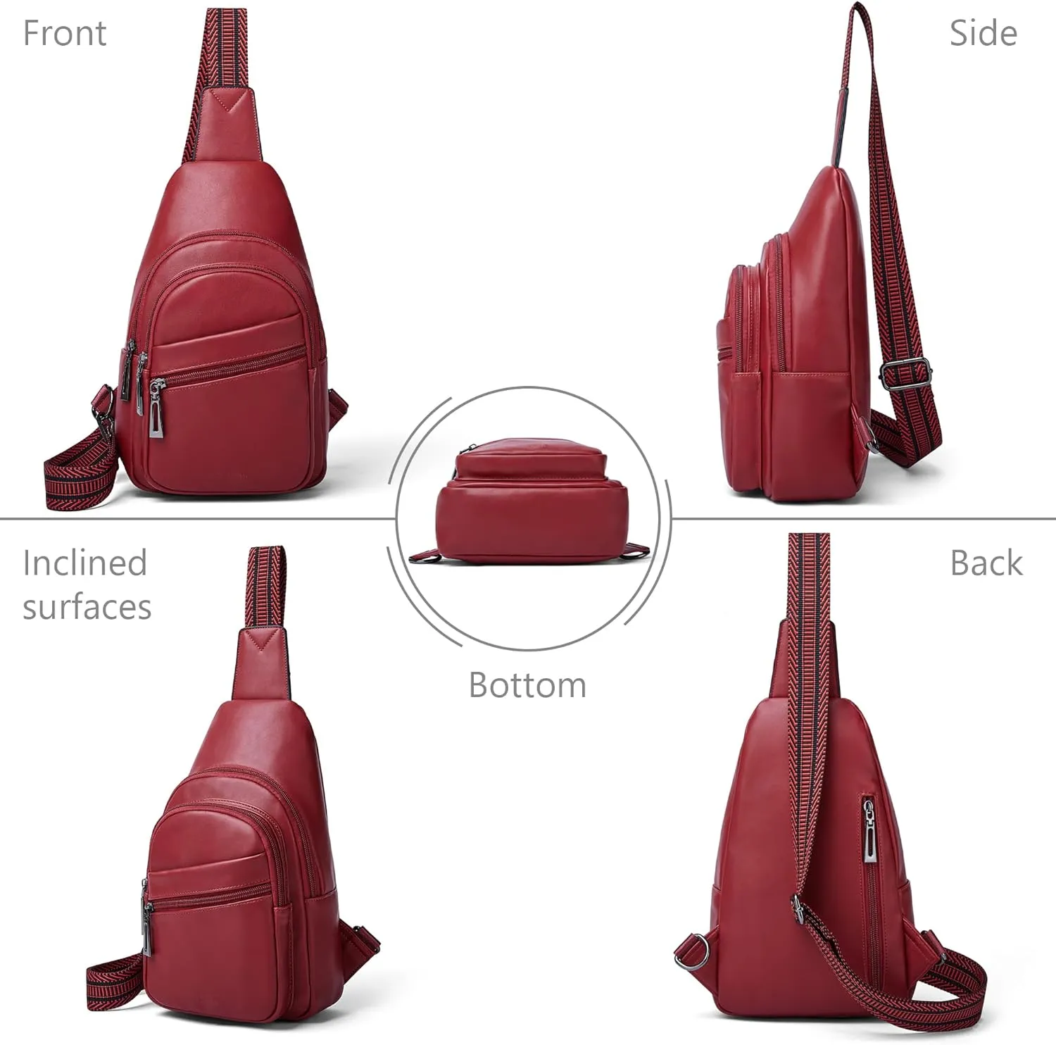 Sling Bag Crossbody Bags for Women Cross Body Fanny Packs Chest Sling Purses for Travel Shopping Leisure Sport