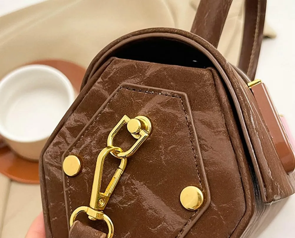 Small Crossbody Bags Women 2025 Trendy Top Handle Handbags Retro Square Shoulder Purse Satchel Mini Clutch Handbag