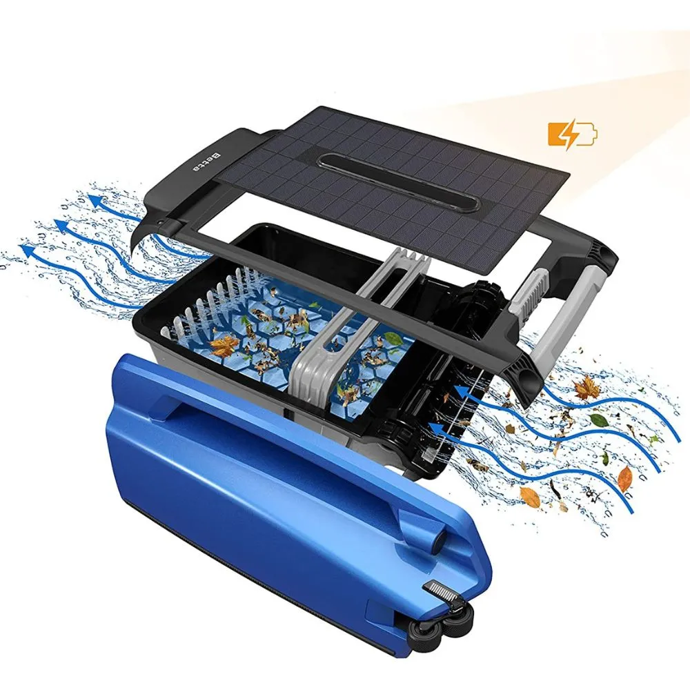 Solar Powered Automatic Pool Cleaner  Eco-Friendly Robotic Vacuum