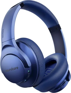 Soundcore Anker Life Q20 Hybrid Active Noise Cancelling Headphones (Blue) (Renewed)