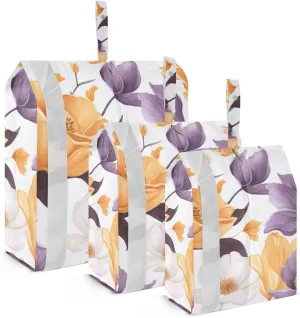 SPRIPORT Floral Watercolor Tulips 3 Set Compression Packing Cubes for Travel Lightweight Luggage Organizer Bags for Carry on Suitcase Travel Essentials for Man Woman Vacation Clothes