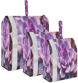 Succulent Purple Compression Packing Cubes Large Travel Packing Cubes Luggage Organizers for Suitcases Travel Bag for Travel Accessories