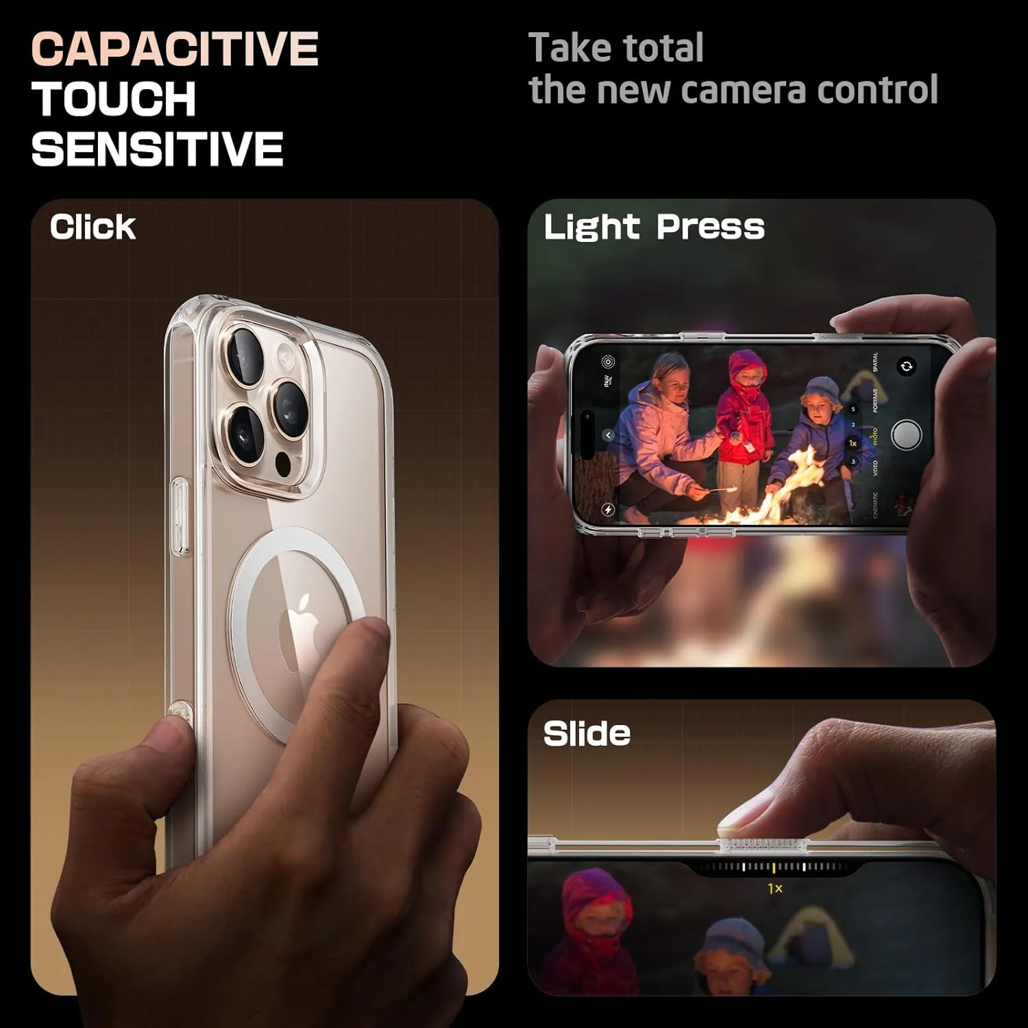 SUPCASE for iPhone 16 Pro Max Case with Camera Control Capture Button (Unicorn Beetle Mag), [Compatible with MagSafe] [Military-Grade Protection] Slim Clear Magnetic Phone Case (Clear)
