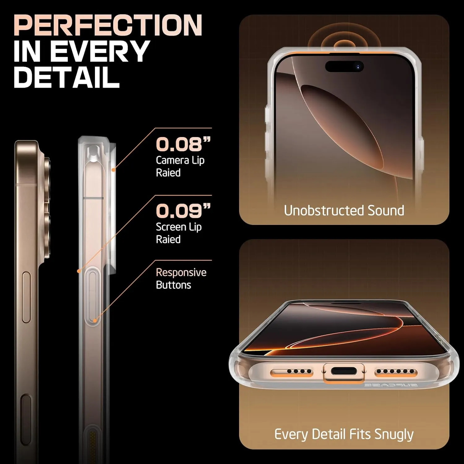 SUPCASE for iPhone 16 Pro Max Case with Camera Control Capture Button (Unicorn Beetle Mag), [Compatible with MagSafe] [Military-Grade Protection] Slim Clear Magnetic Phone Case (Clear)