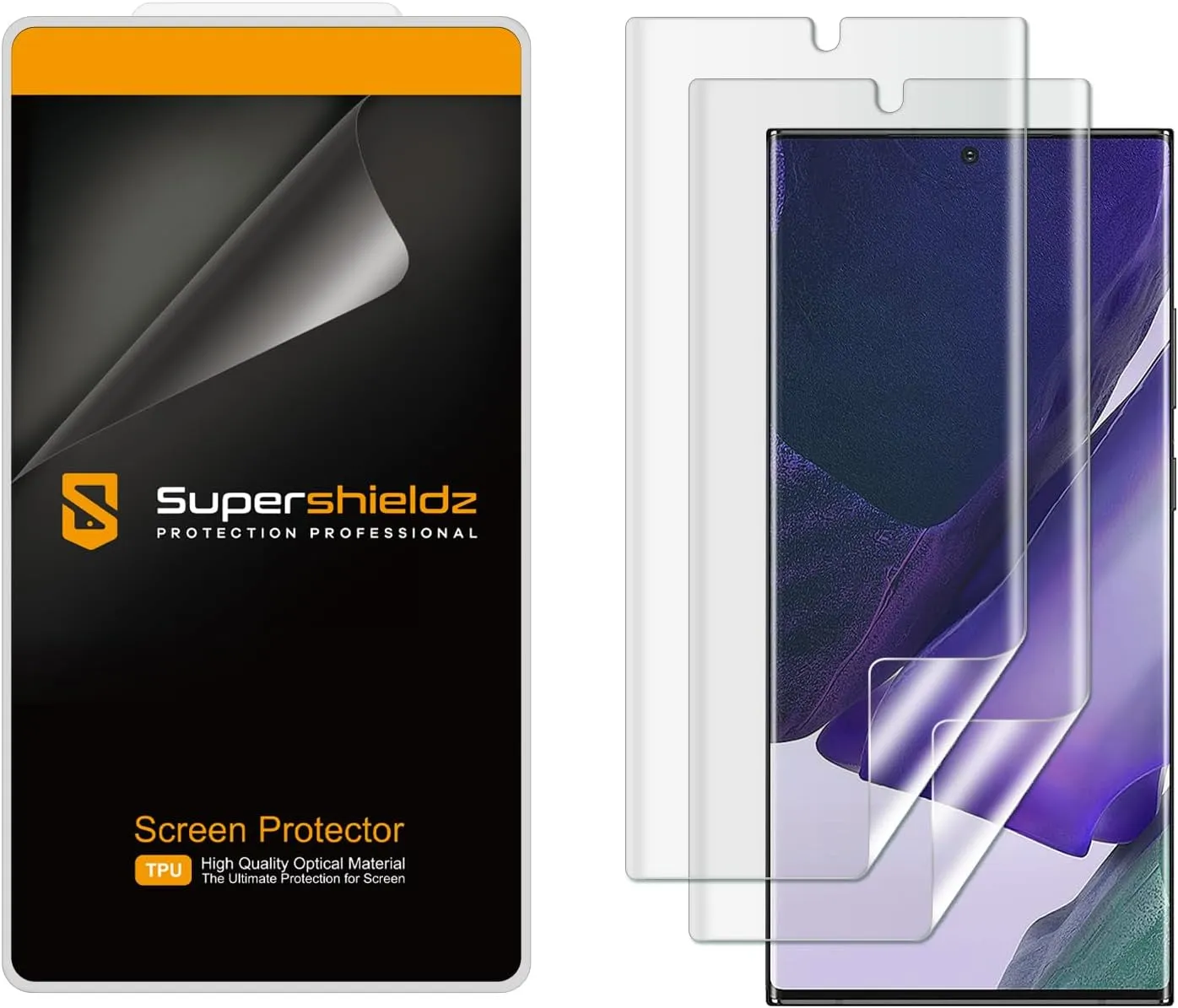 Supershieldz (2 Pack) Designed for Samsung Galaxy (Note 20 Ultra 5G) Screen Protector, High Definition Clear Shield (TPU)