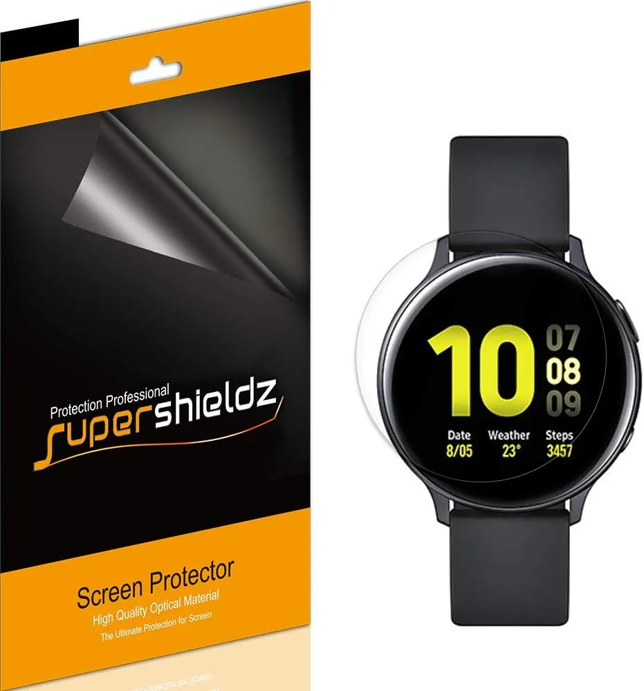 Supershieldz (3 Pack) Designed for Samsung Galaxy Watch Active2 / Active 2 (44mm) Screen Protector, (Full Coverage) High Definition Clear Shield (TPU)