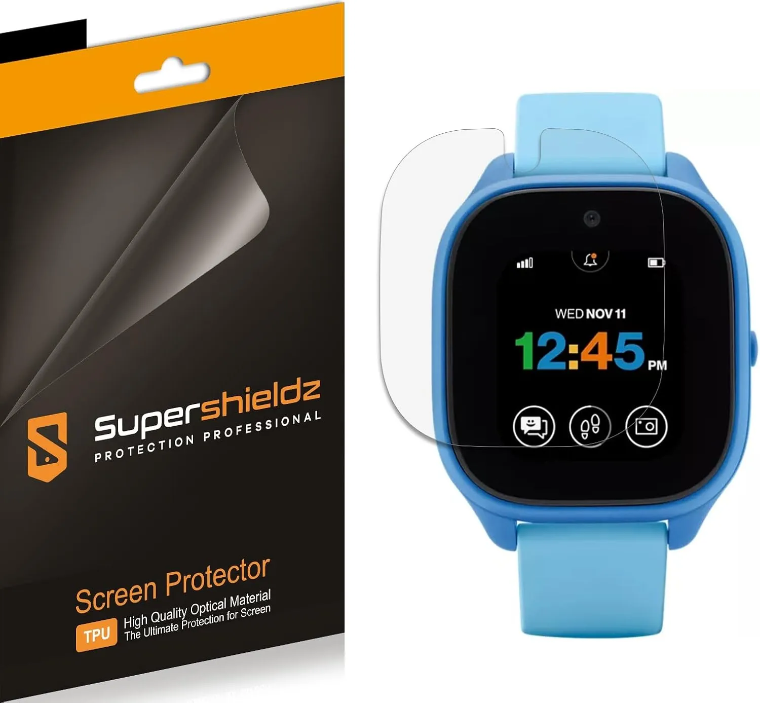 Supershieldz (3 Pack) Designed for Verizon (Gizmo Watch 3) Screen Protector, High Definition Clear Shield (TPU)