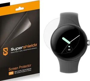 Supershieldz 3 Pack for Google Pixel Watch 3 (41mm) / Pixel Watch 2 - High Definition Clear TPU Screen Protector