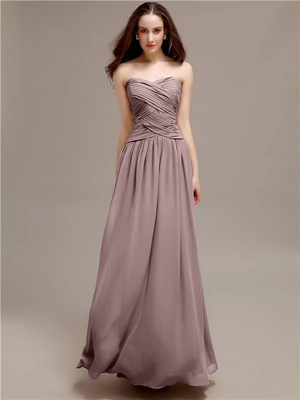 Sweetheart Long A-Line Bridesmaid Dresses