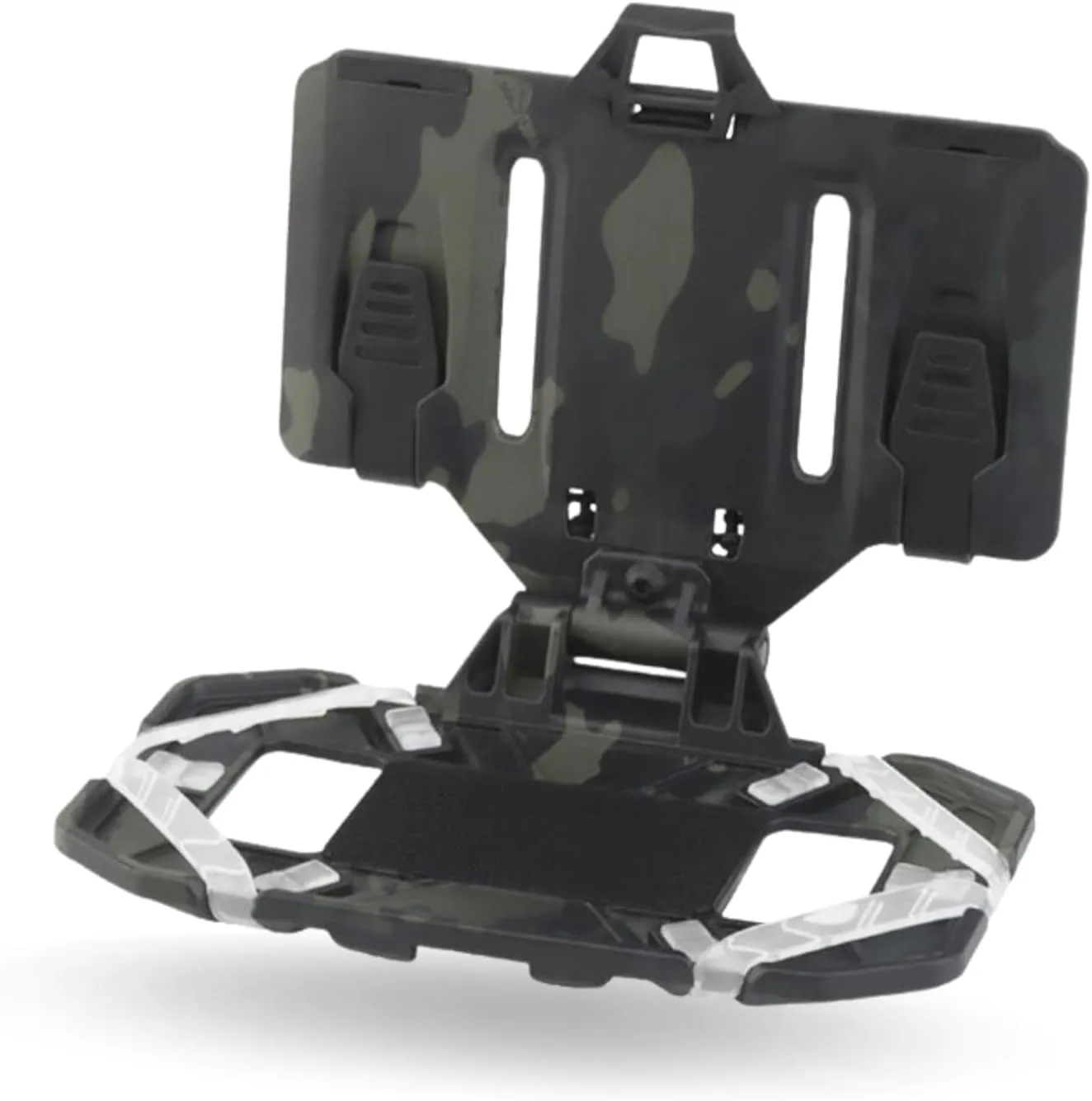 Tactical Plate Carrier Molle Phone Carrier Vest Attachments, Outdoor Universal Foldable Phone Chest Holder, Chest Rig Mount Navigation Board for 4.7"-6.7" Screen (FoldPanel-BCP)