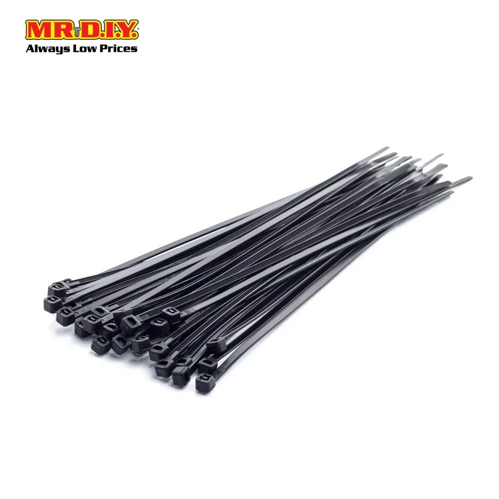 TACTIX Black Cable Ties (3.6mm x 20cm) 100pcs