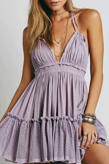 Tasani Babydoll Dress - Black