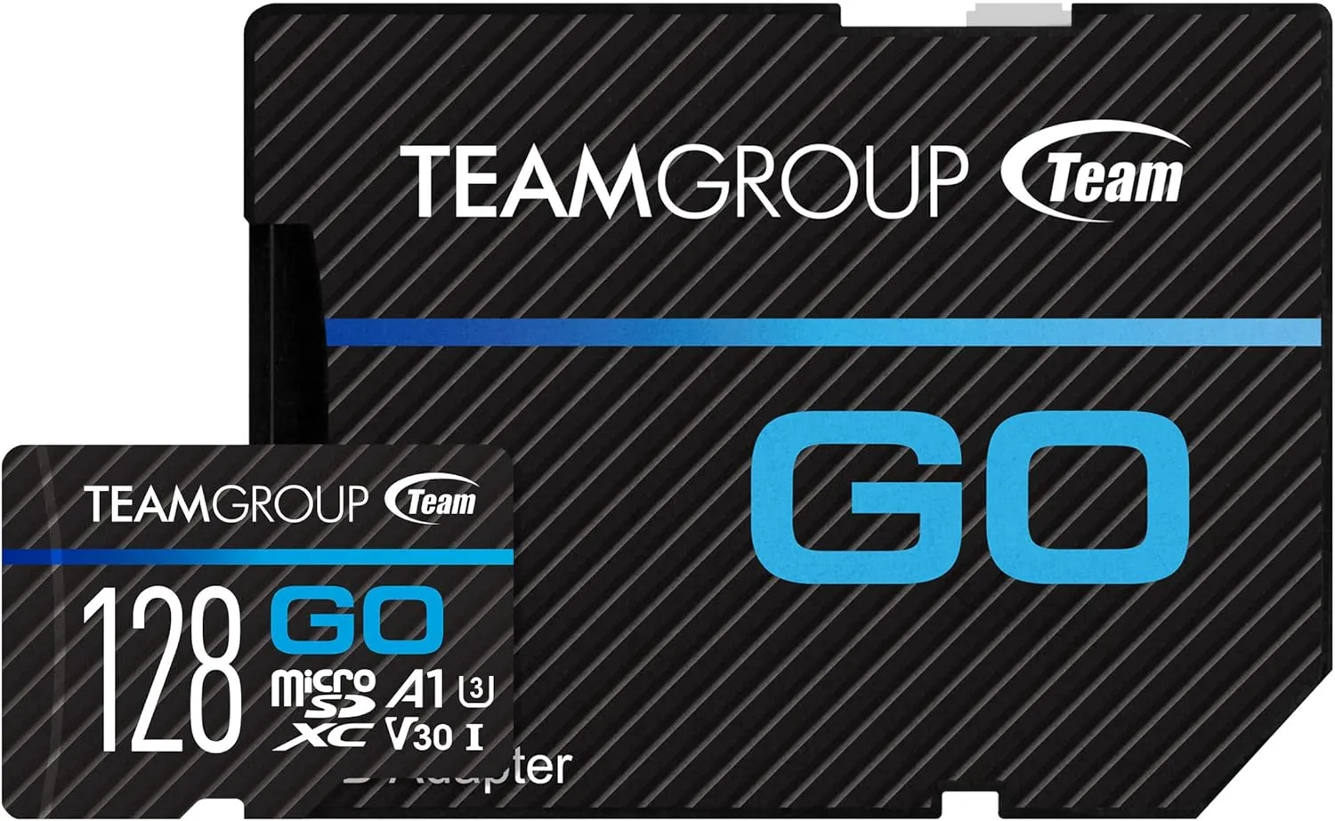 TEAMGROUP GO Card 128GB 10 Pack Micro SDXC UHS-I U3 V30 4K for GoPro & Drone & Action Cameras High Speed Flash Memory Card with Adapter for Outdoor Sports, 4K Shooting, Nintendo-Switch TGUSDX128GU366