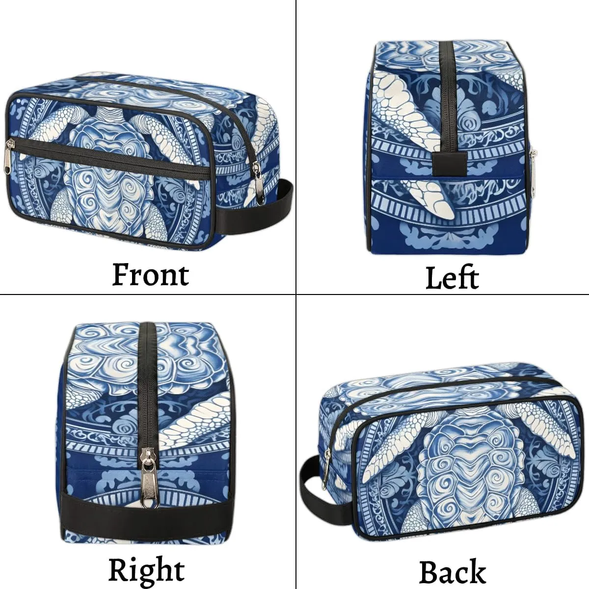 Travel Toiletry Bag for Women Men Blue Turtle Hanging Cosmetic Bag Waterproof Makeup Bag for Shaving Makeup Toothbrush & Travel Essentials
