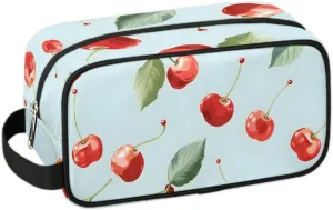 Travel Toiletry Bag for Women Men Cute Cherry Hanging Cosmetic Bag Waterproof Makeup Bag for Shaving Makeup Toothbrush & Travel Essentials