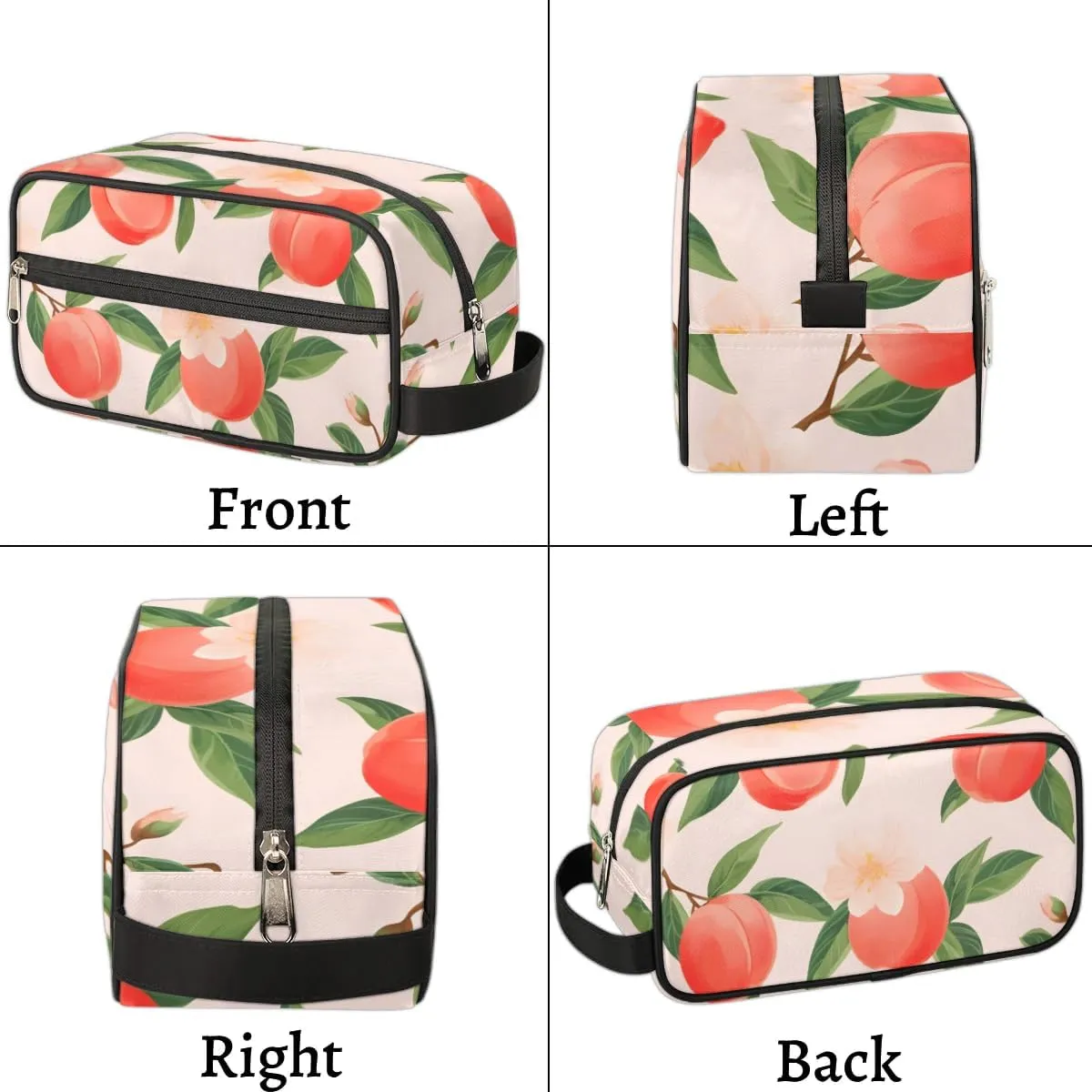 Travel Toiletry Bag for Women Men Cute Peaches Hanging Cosmetic Bag Waterproof Makeup Bag for Shaving Makeup Toothbrush & Travel Essentials