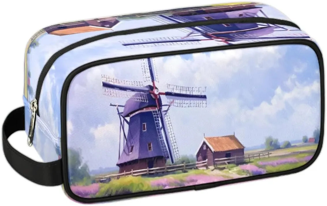 Travel Toiletry Bag for Women Men Farm Landscape Hanging Cosmetic Bag Waterproof Makeup Bag for Shaving Makeup Toothbrush & Travel Essentials