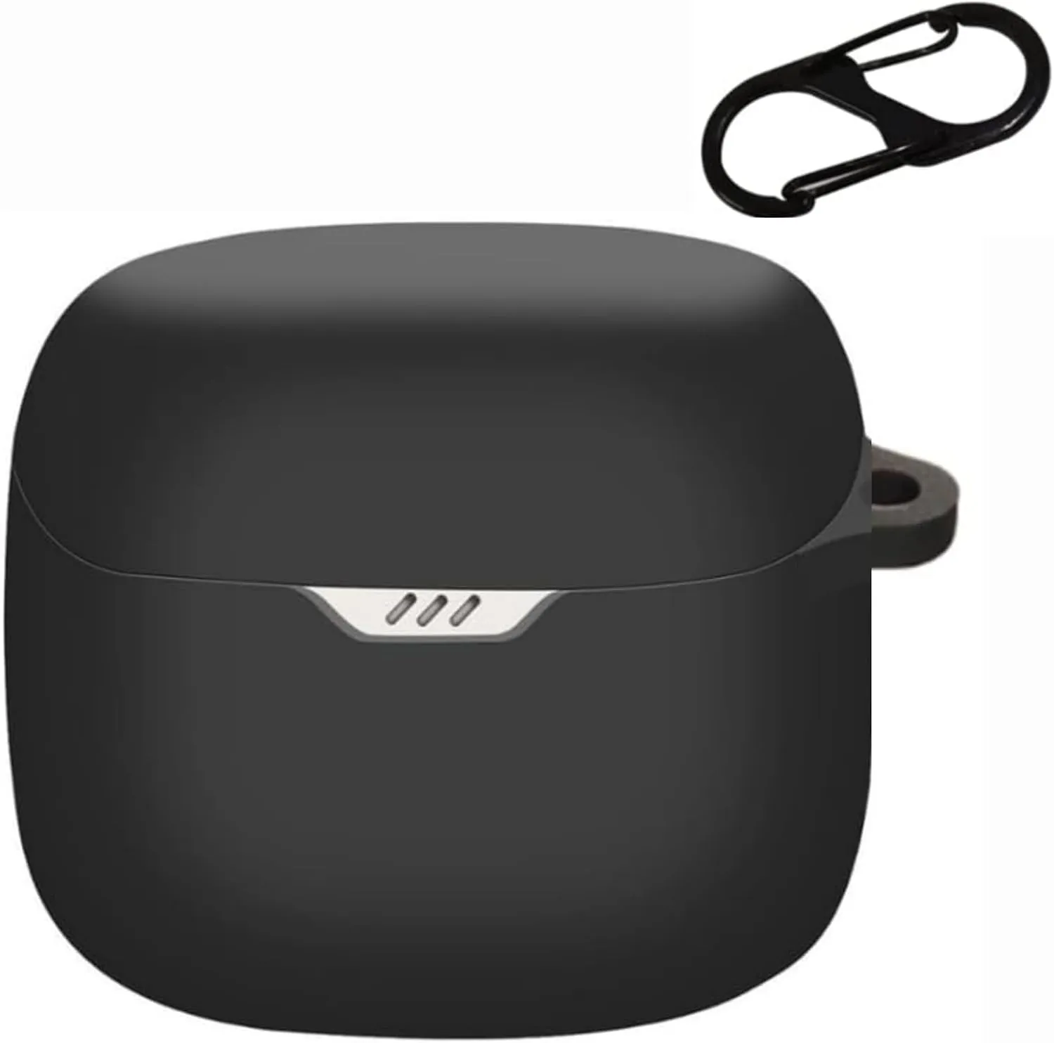 Tune Flex Silicone Case,Carrying Case for JBL Tune Flex Headphones,Portable Scratch Cover with Carabiner (Black)