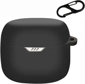 Tune Flex Silicone Case,Carrying Case for JBL Tune Flex Headphones,Portable Scratch Cover with Carabiner (Black)