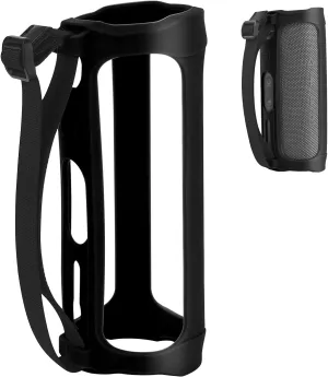 TXEsign Silicone Case for JBL Flip 5 Waterproof Portable Speaker Travel Carrying Pouch Protective Cover with Hand Strap(Black)