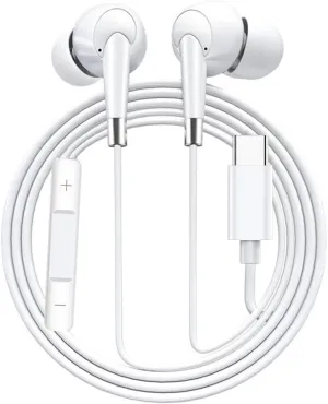 Type C Earphones Wired USB C in Ear Headphones for iPhone 15 16 Pro 15 Pro Max, Compatible with Most Type C Jack Devices Smartphones,Stereo Noise Canceling Isolating Headsets