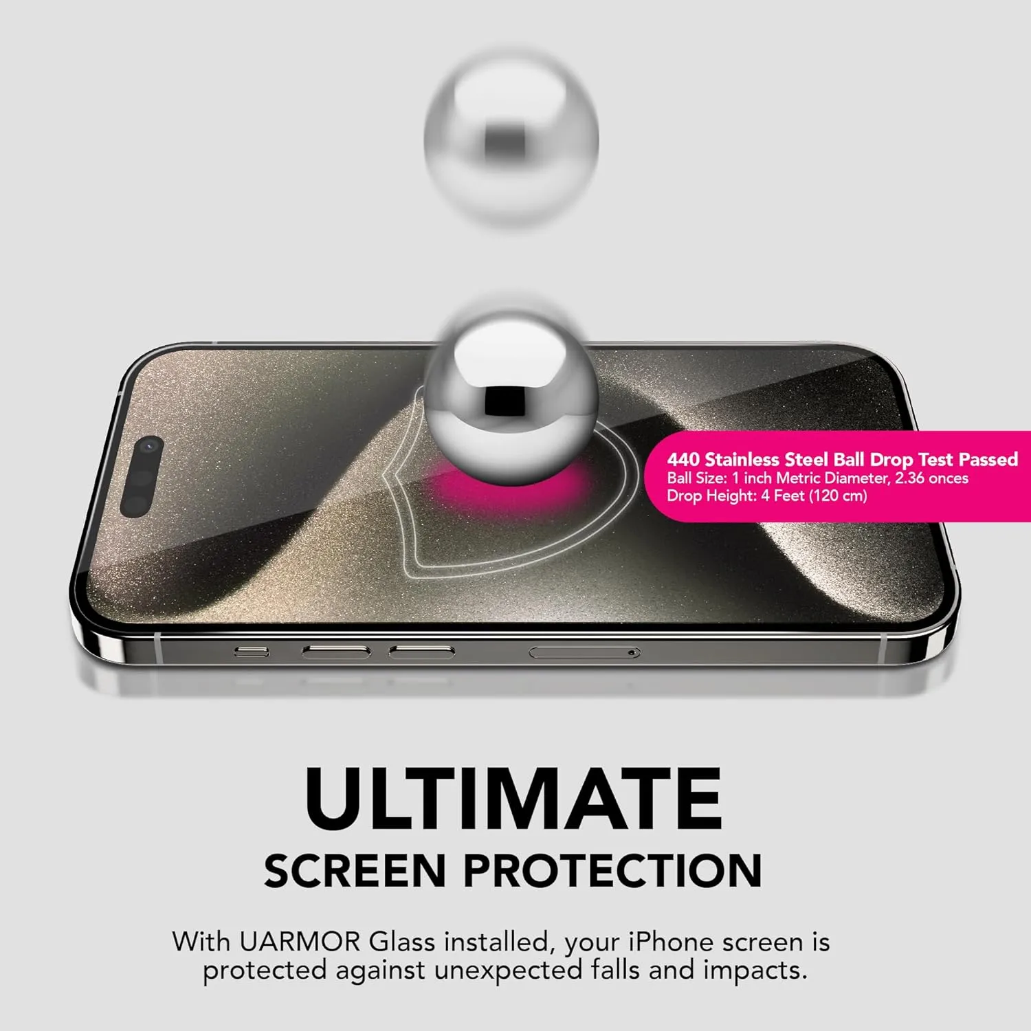 UARMOR Glass 3 Pack Screen Protector & 1 Pack Camera Lens Protector for iPhone 16 (6.1 Inch) 9H Tempered Glass with Easy Installation Kits (Clear)