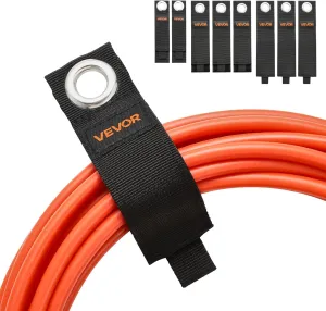 VEVOR Extension Cord Straps, 8-Pack Cable Holder Organizer, Heavy-Duty Extension Cord Hanger for Garage Organization and Storage, 52.9lbs Weight Capacity Storage Strap, Stocking Stuffer for Dad & Mom