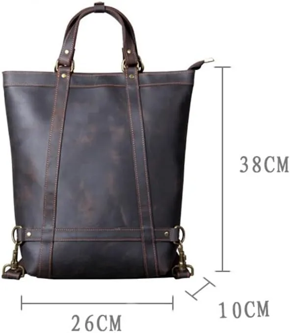 Vintage Shoulder Bag Men Handmade Multi Handheld Briefcase Women