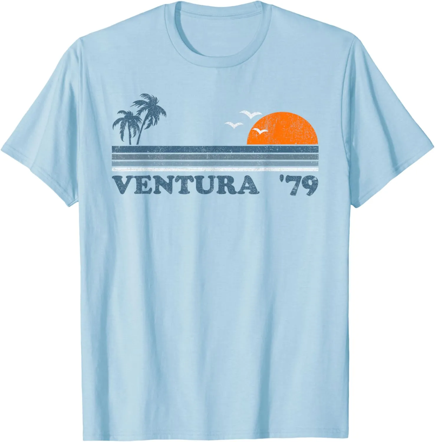 Vintage Ventura Beach California Retro Sunset Surf 70's Gift T-Shirt