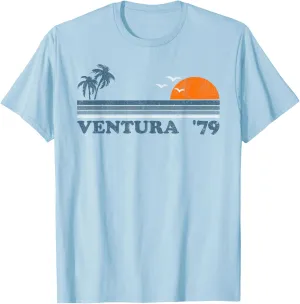 Vintage Ventura Beach California Retro Sunset Surf 70's Gift T-Shirt