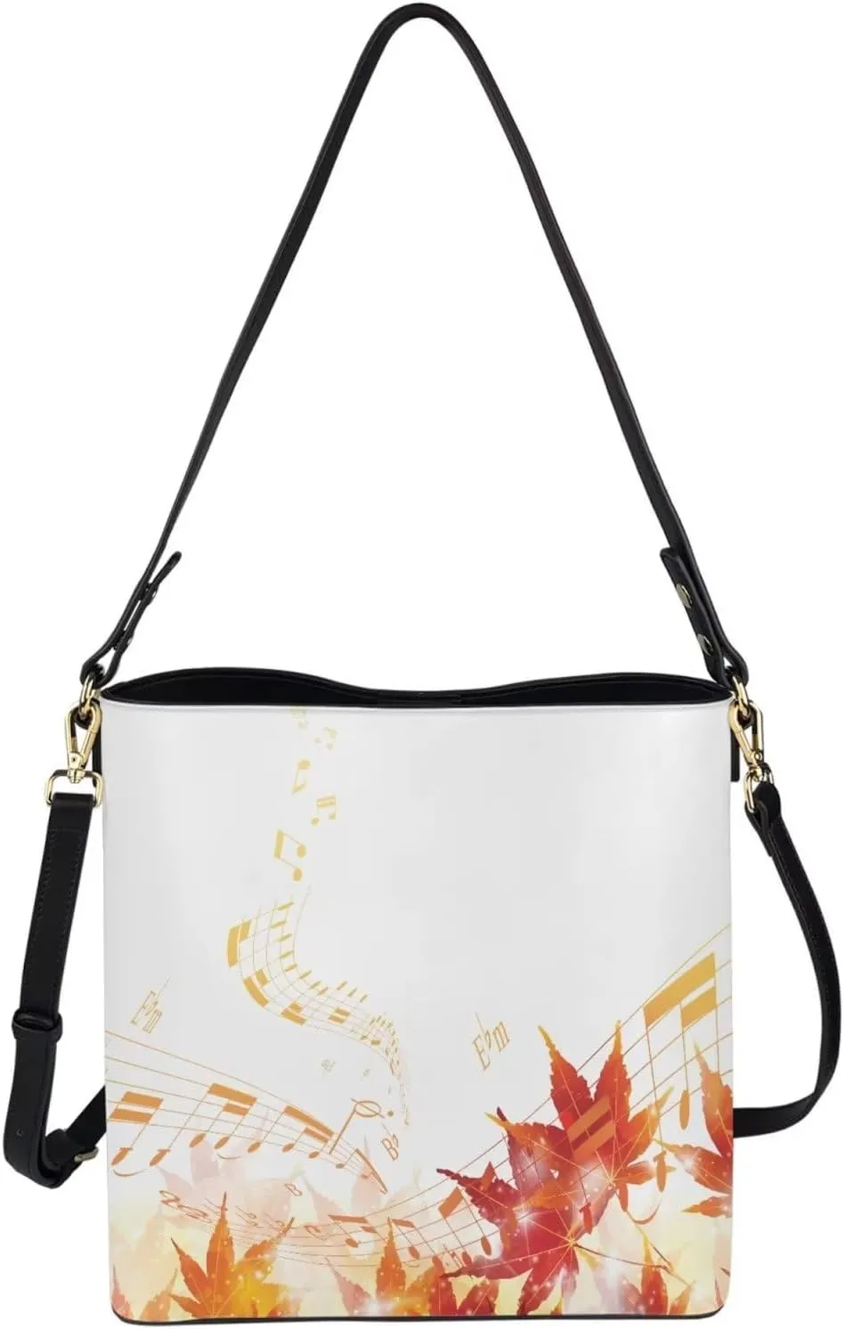 Waterproof Bucket Bags for Women, Crossbody Bag for Women Handbags PU Leather Shoulder Bags, 11x 4.5x 11.4