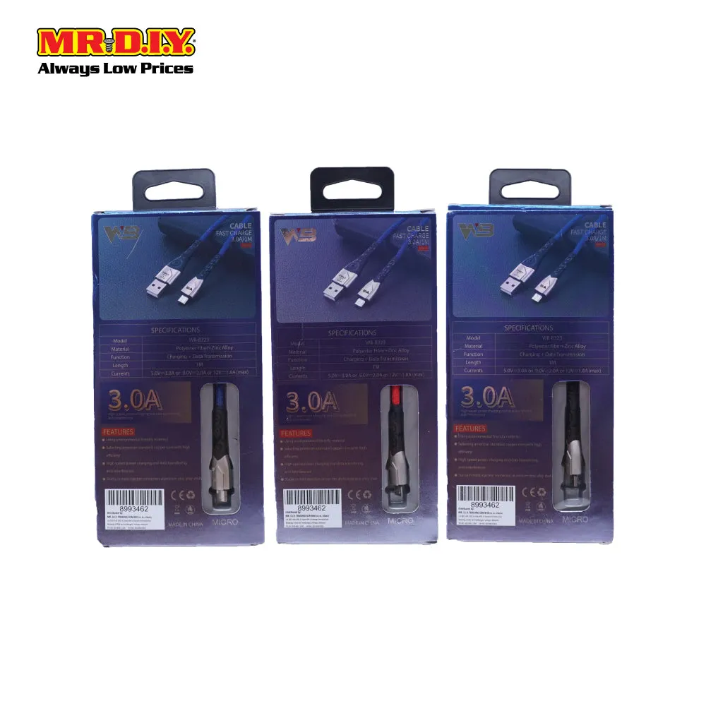 WB Fast Charge Micro-USB Data Cable 3.0A (1m)