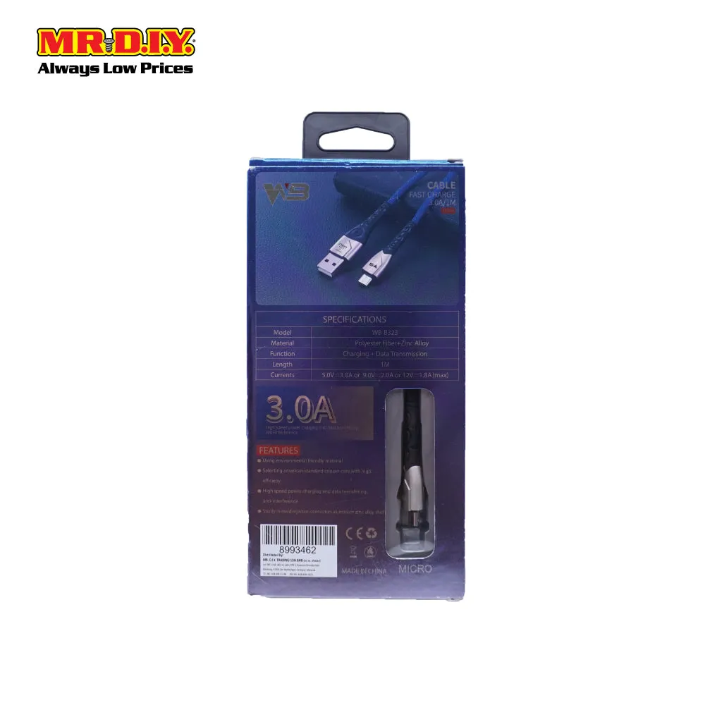 WB Fast Charge Micro-USB Data Cable 3.0A (1m)