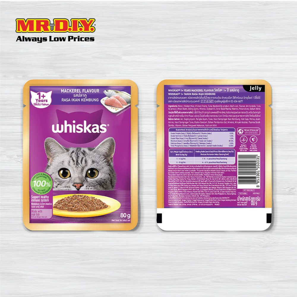 WHISKAS Pouch Fresh Fish Mackerel (85gm)