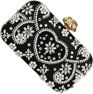 Women Beads Evening Bags Diamond Wedding Dinner Wallets with Chain Party Shoulder Bags Chain Mini Purse Drop