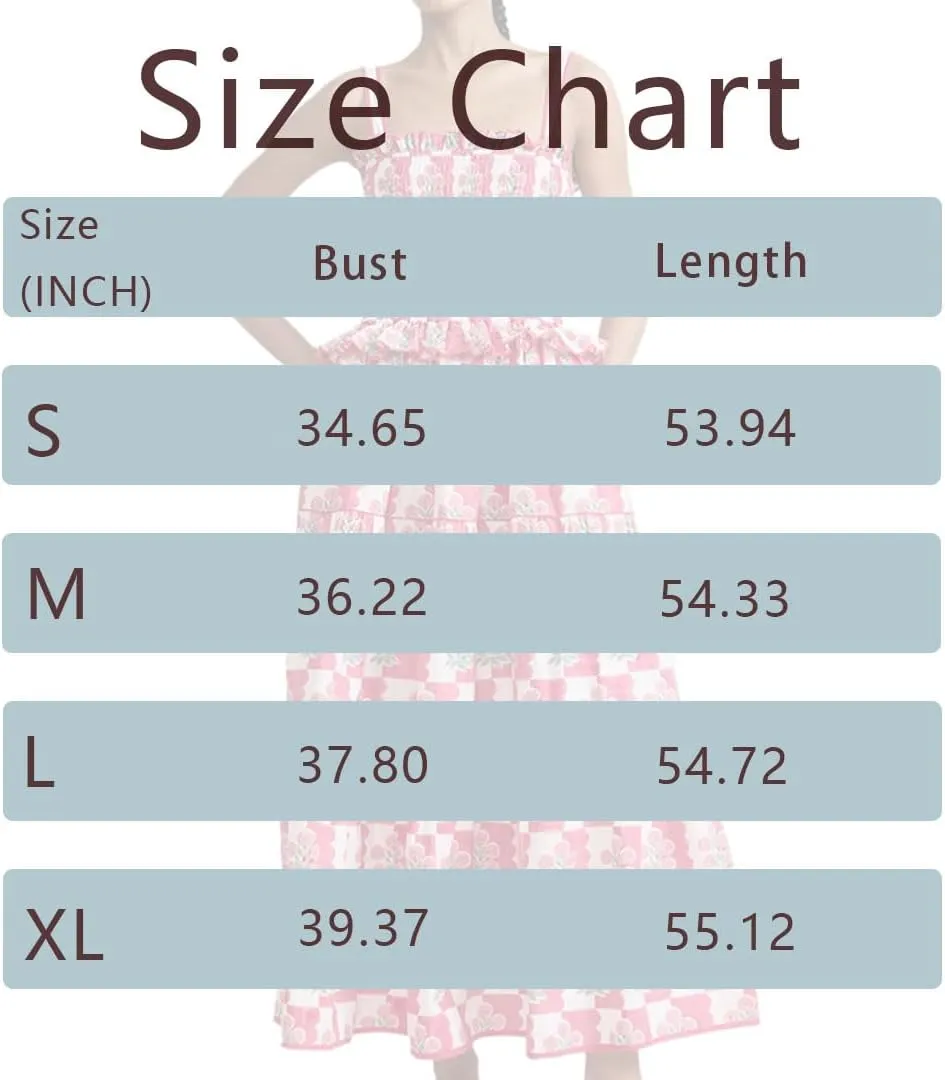 Women Summer Boho Tie Shoulder Dress Y2k Floral Smocked Flowy Long Dress Ruffle Tiered Beach Vocation Sundress
