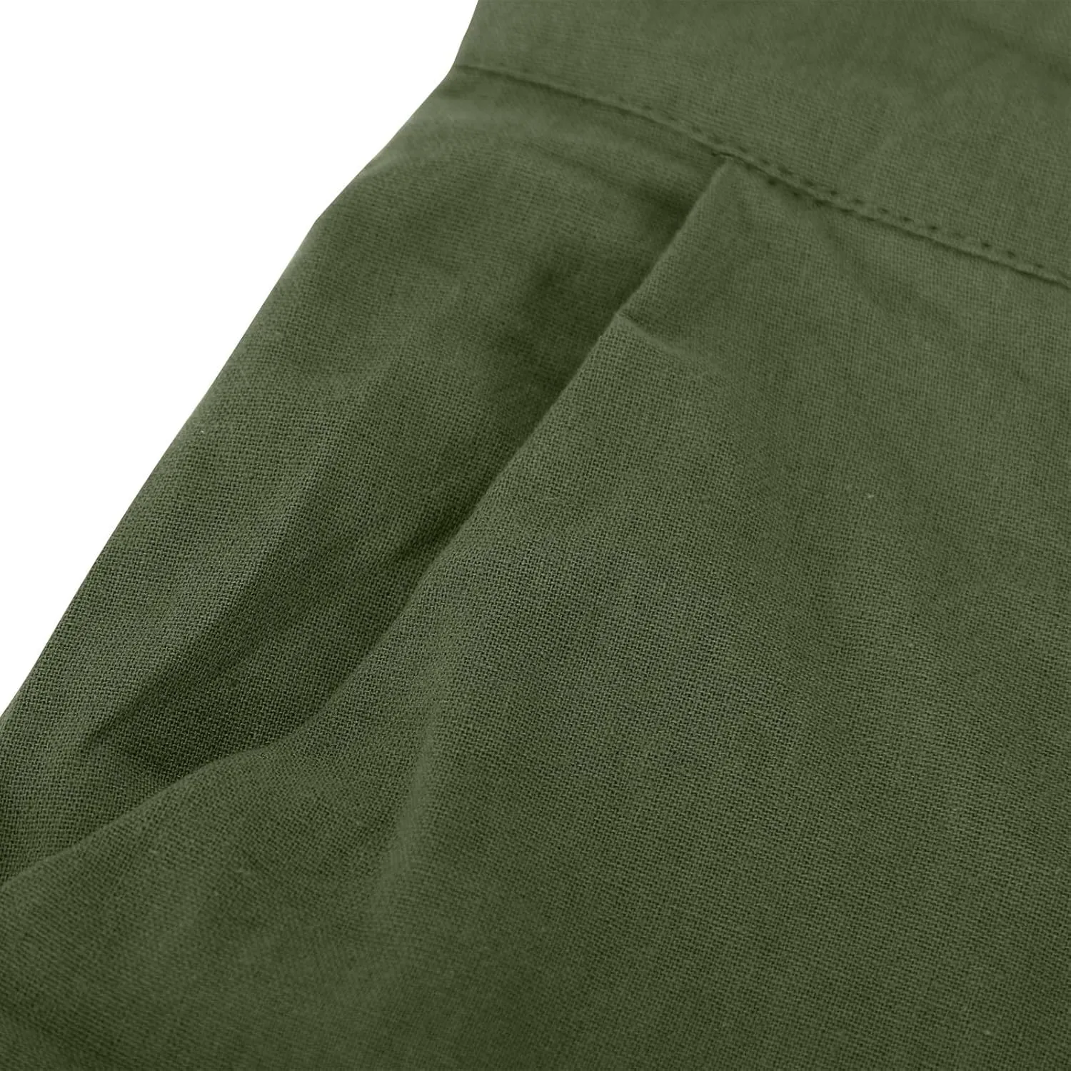 Womens Summer Pants Trendy Cotton Linen Dressy Pants Casual Straight Leg Beach Trousers Lounge Palazzo with Pocket