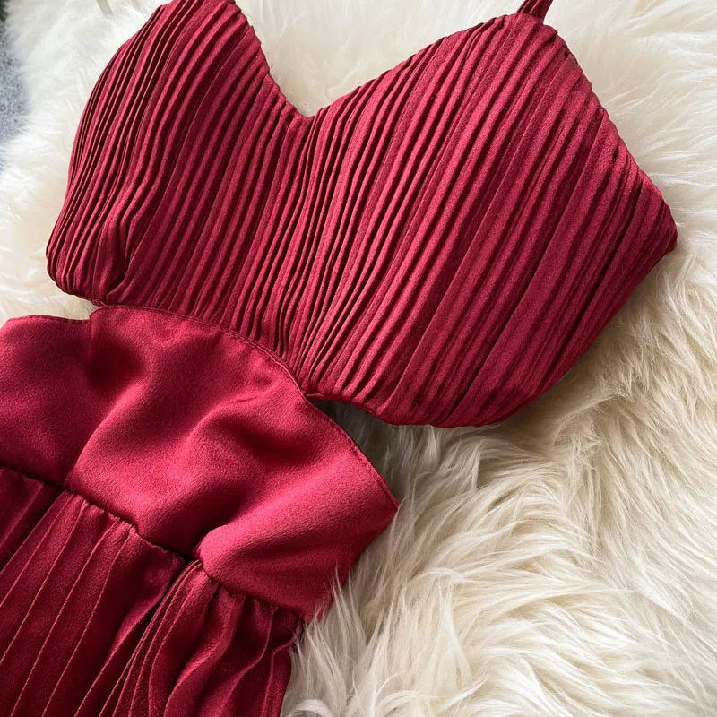 Xena Hollow out Pleated Dress