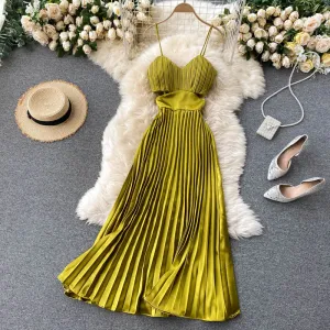 Xena Hollow out Pleated Dress