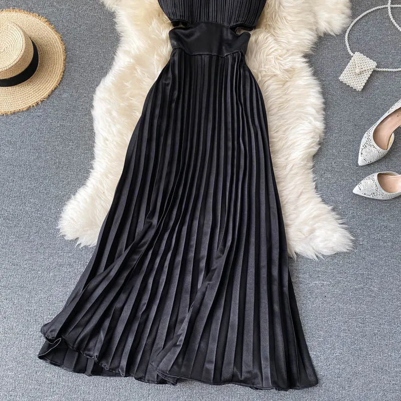 Xena Hollow out Pleated Dress