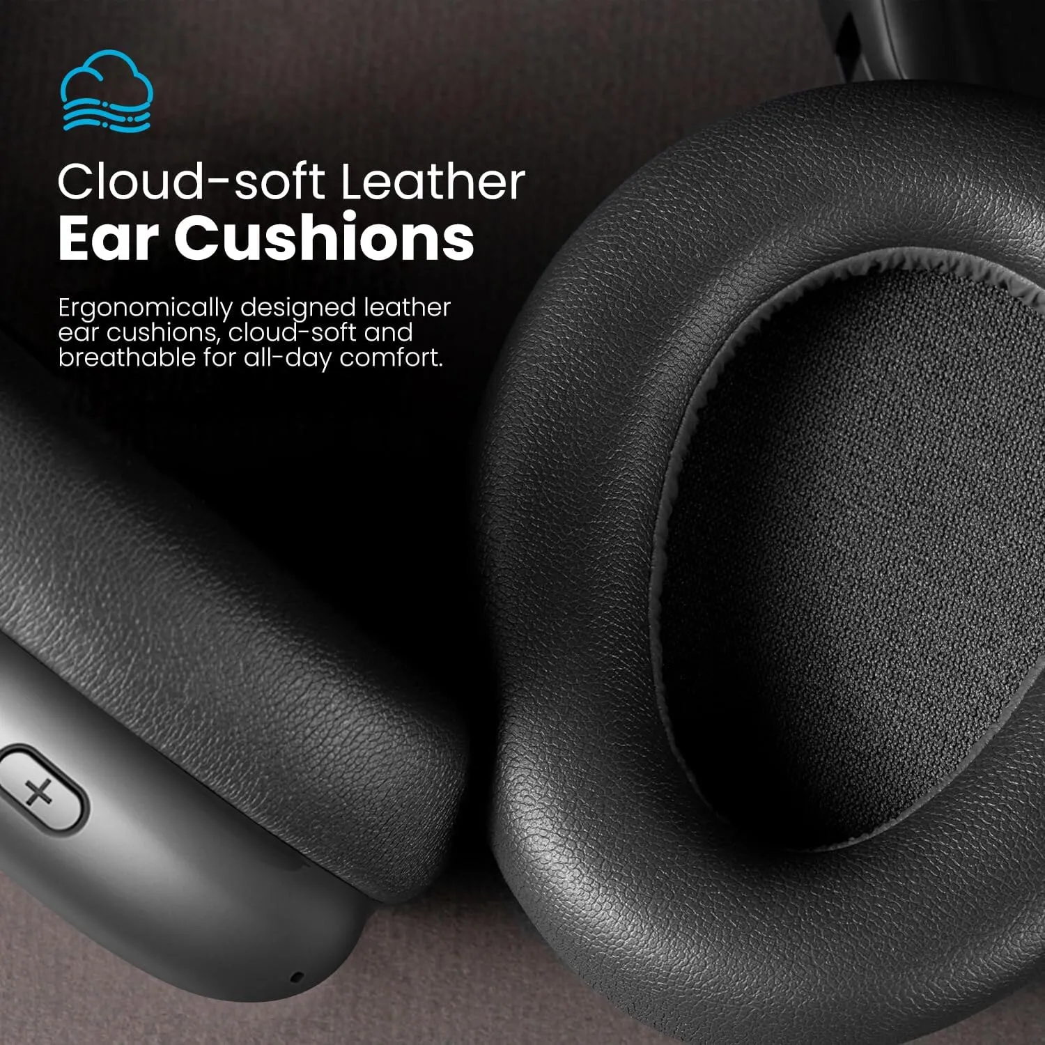 Y01 Wireless Over Ear Headphones, Noise Canceling Bluetooth 5.3 Headphones with Microphones,Hi-Res Audio,48H Playtime,Foldable,Breathable Soft Earpads for iOS/Android/Samsung/PC-Space Grey