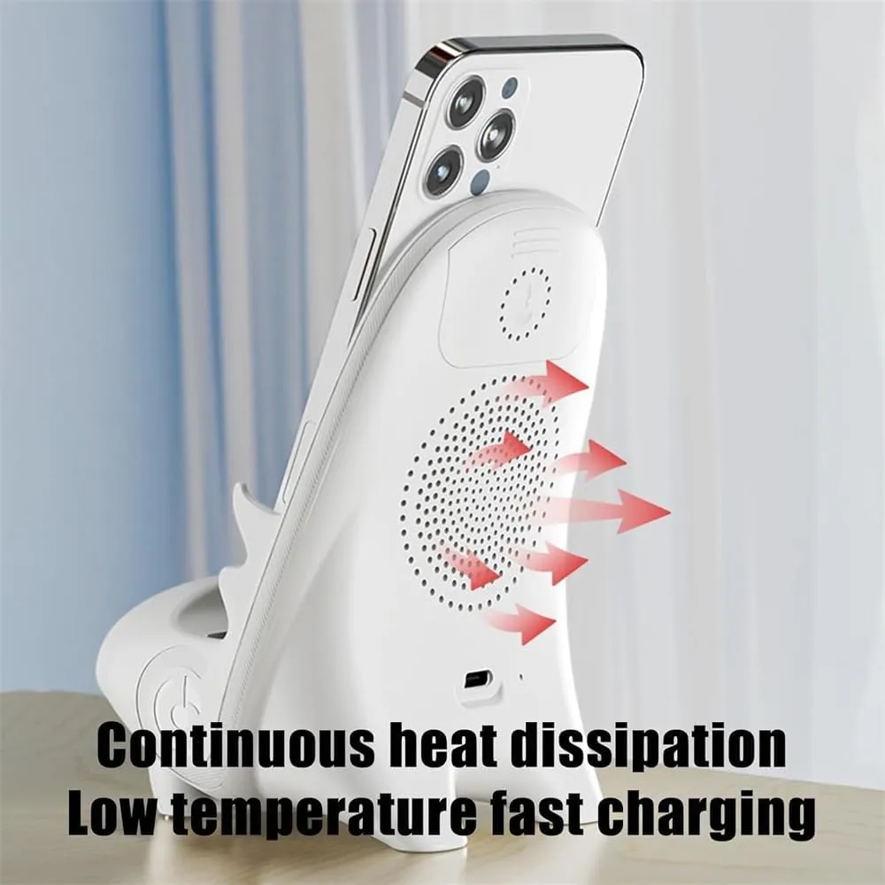 Yamajifactory Phone Holder Charger, 2024 Mini Chair Wireless Fast Charger Multifunctional Phone Holder, Portable Mini Chair Wireless Charger with Speaker and Incense, Adapts to All Phones (1pc-Pink)